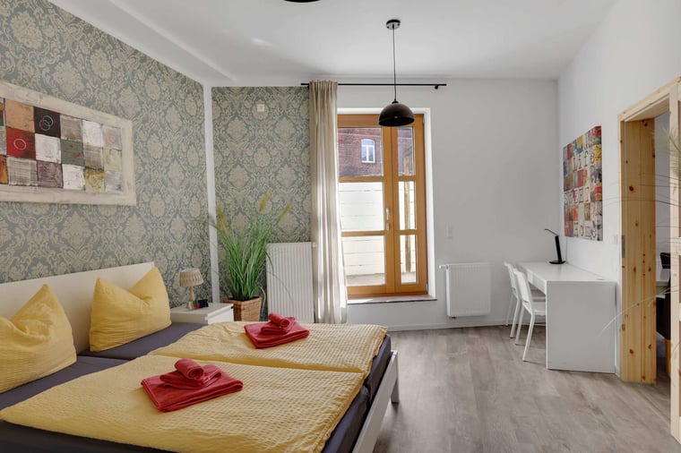 Bright & Stylish Double Bedroom w/ Workspace | Natural Light & Cozy Touches