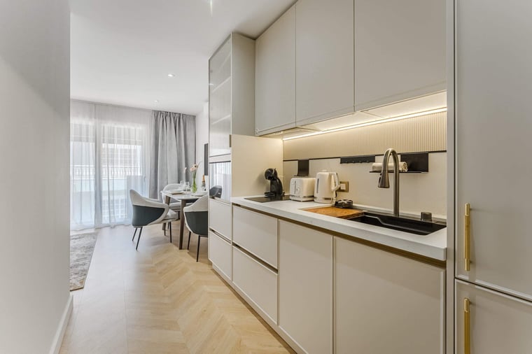 Seamless Kitchen & Dining Flow – Fully Equipped with Premium Appliances and Sleek Finishes