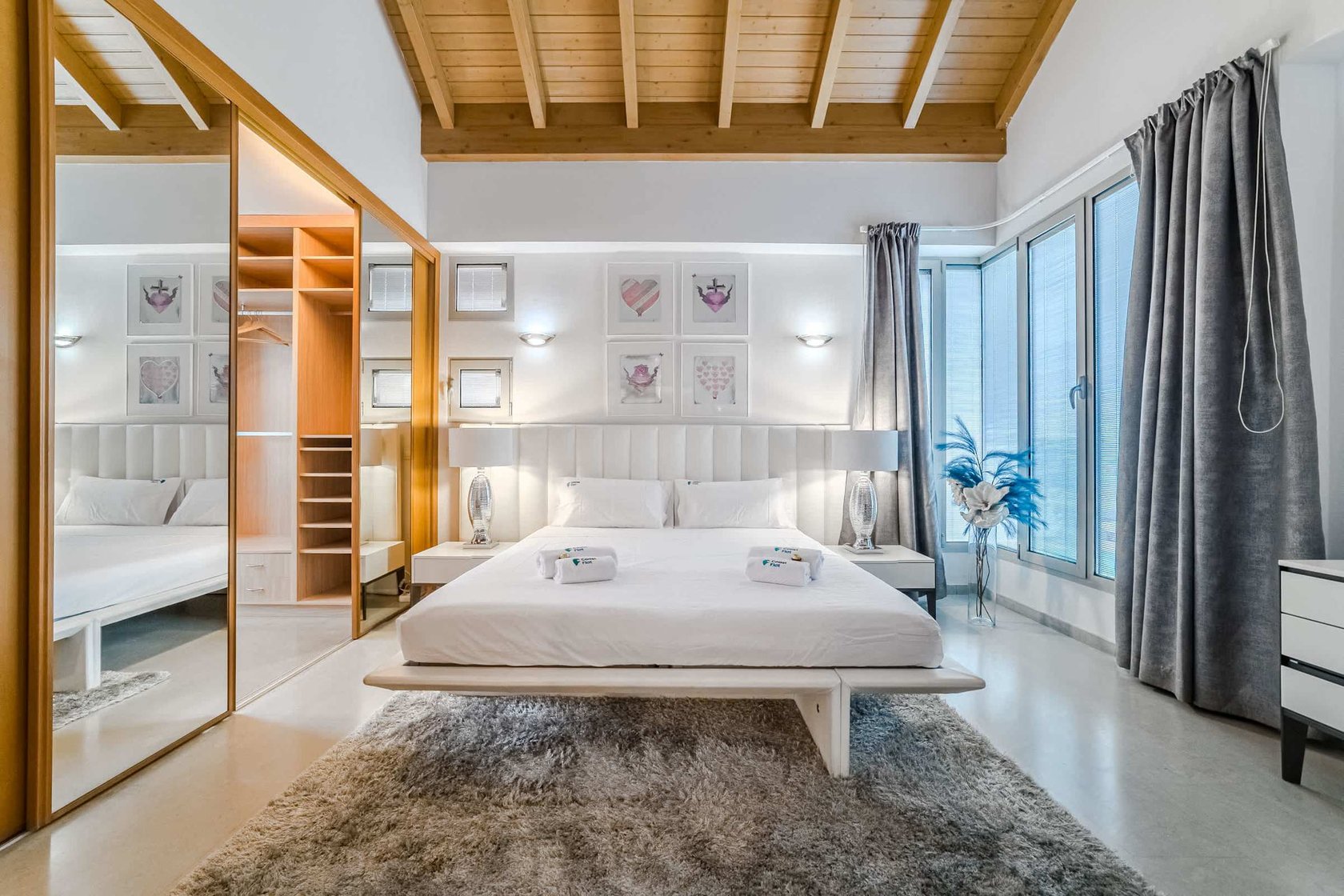 Master Bedroom Retreat with Walk-In Closet and Ambient Lighting - Rest and Recharge in This Bright and Airy Designer Suite