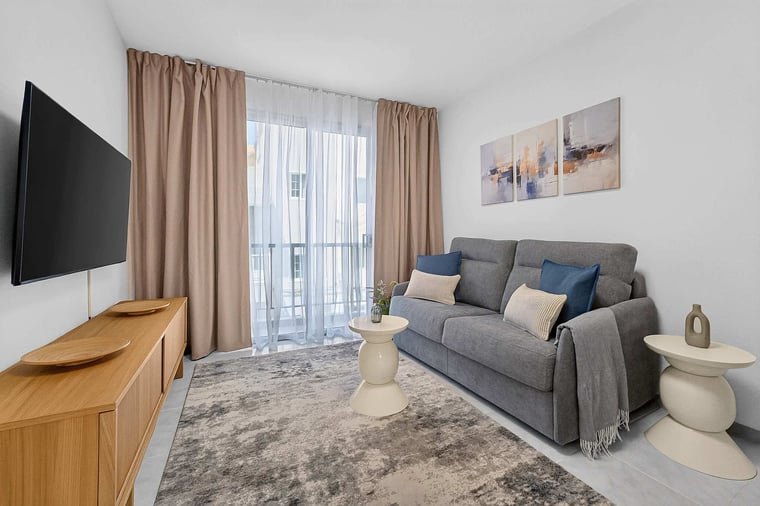 Contemporary Lounge Area Perfect for Relaxation and Entertainment