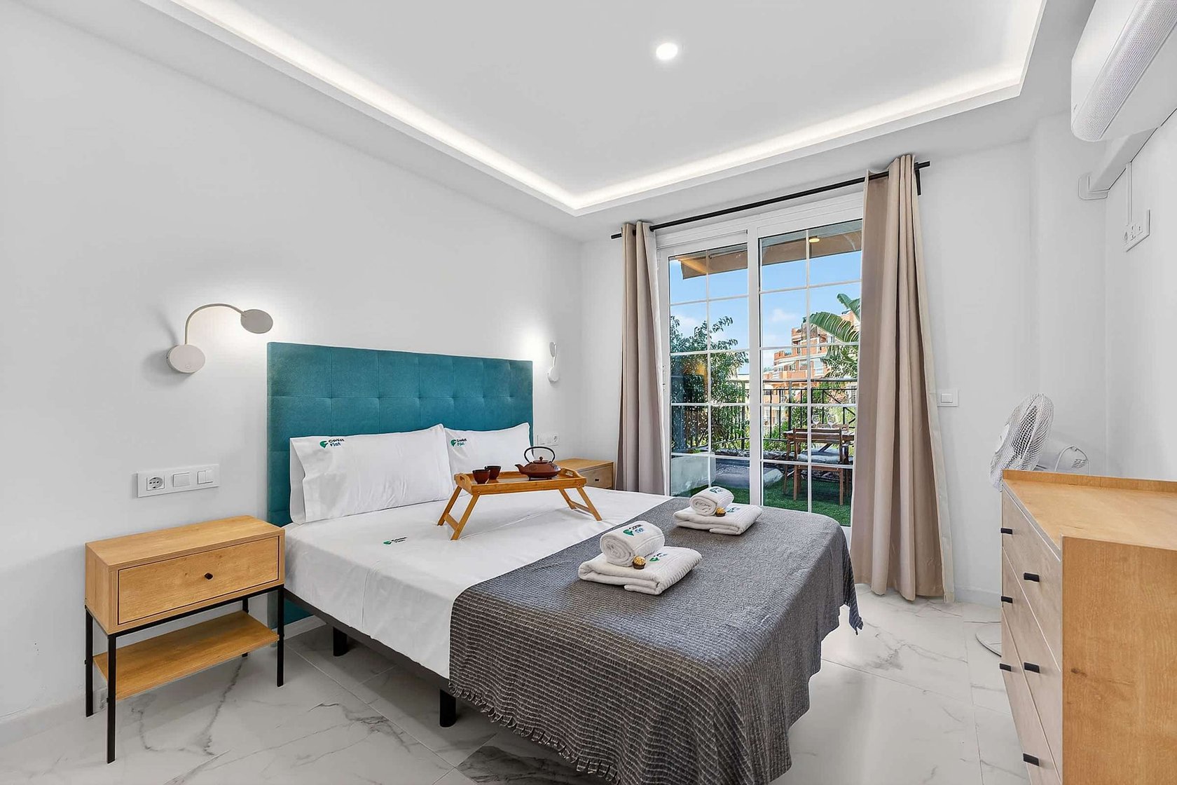 Stylish Master Bedroom Opening Directly onto the Terrace