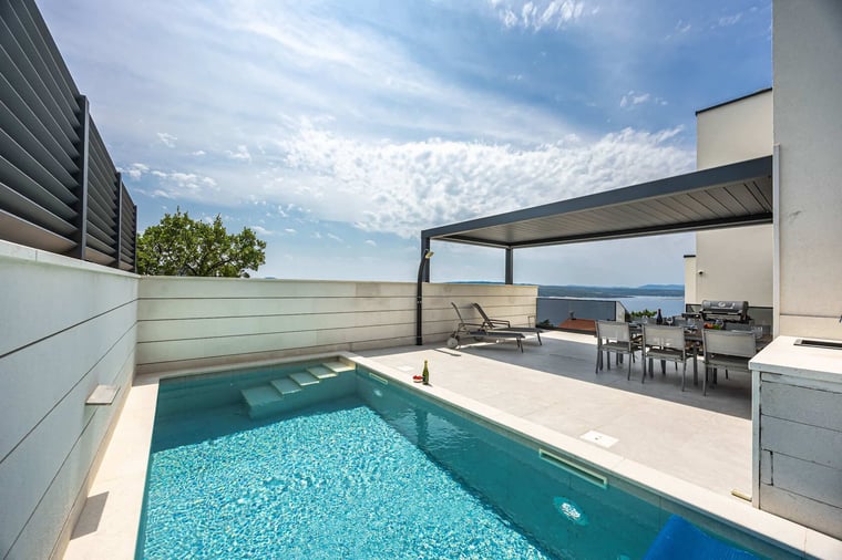 Private Heated Pool with Sea View