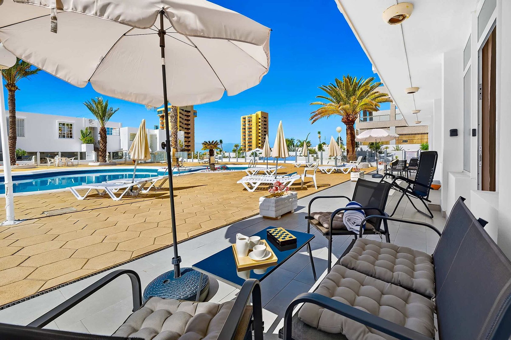 Shaded Terrace over the Pool