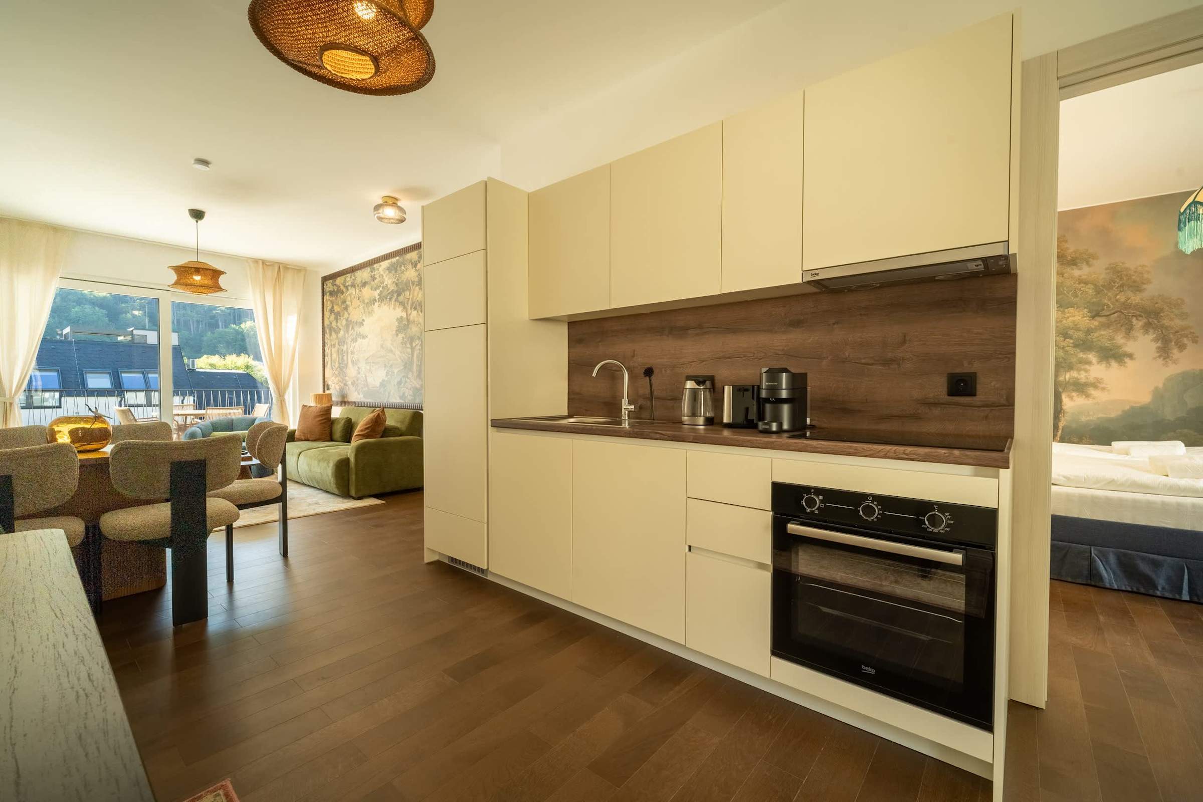 Kitchen and dining area