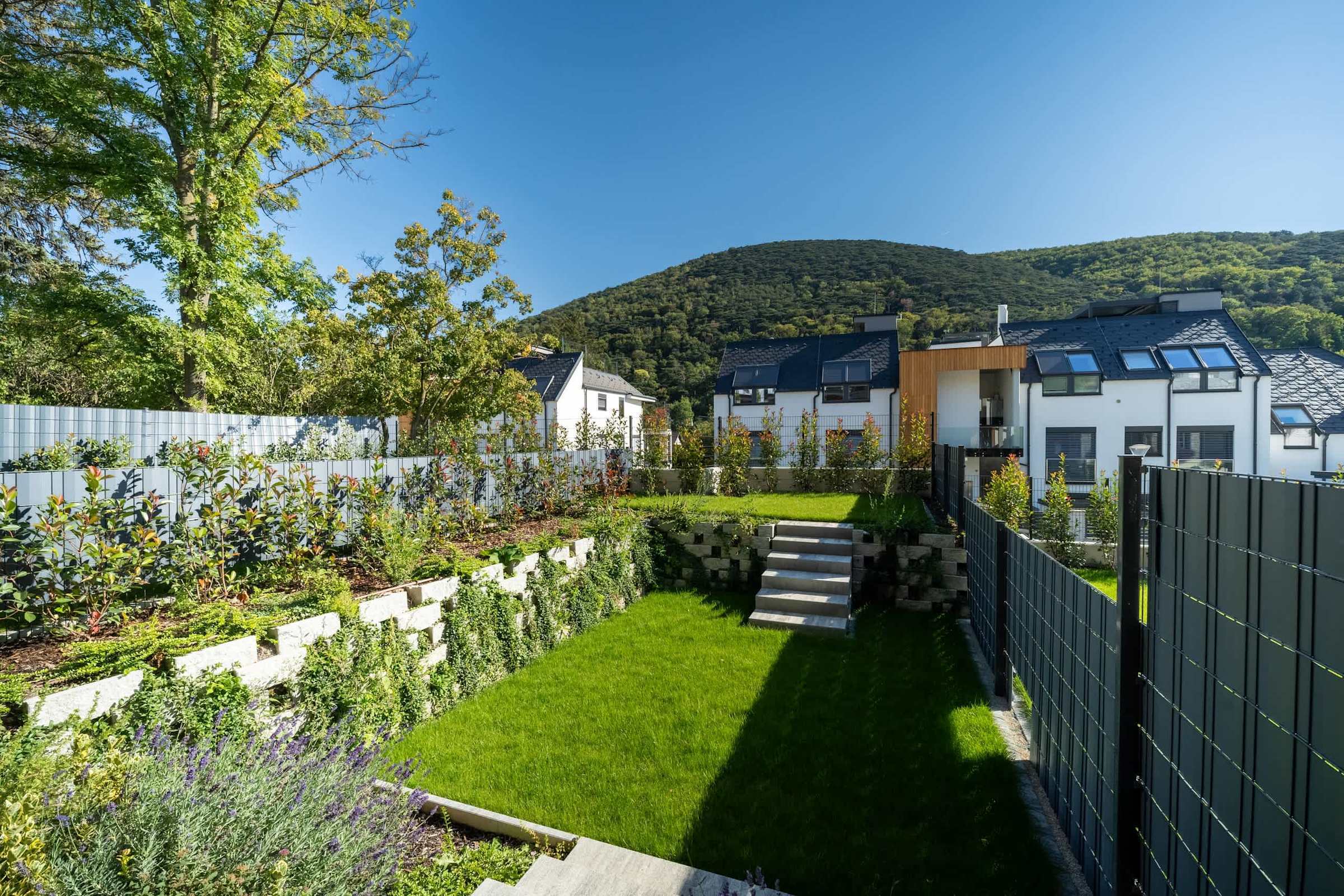 Private garden with lawn