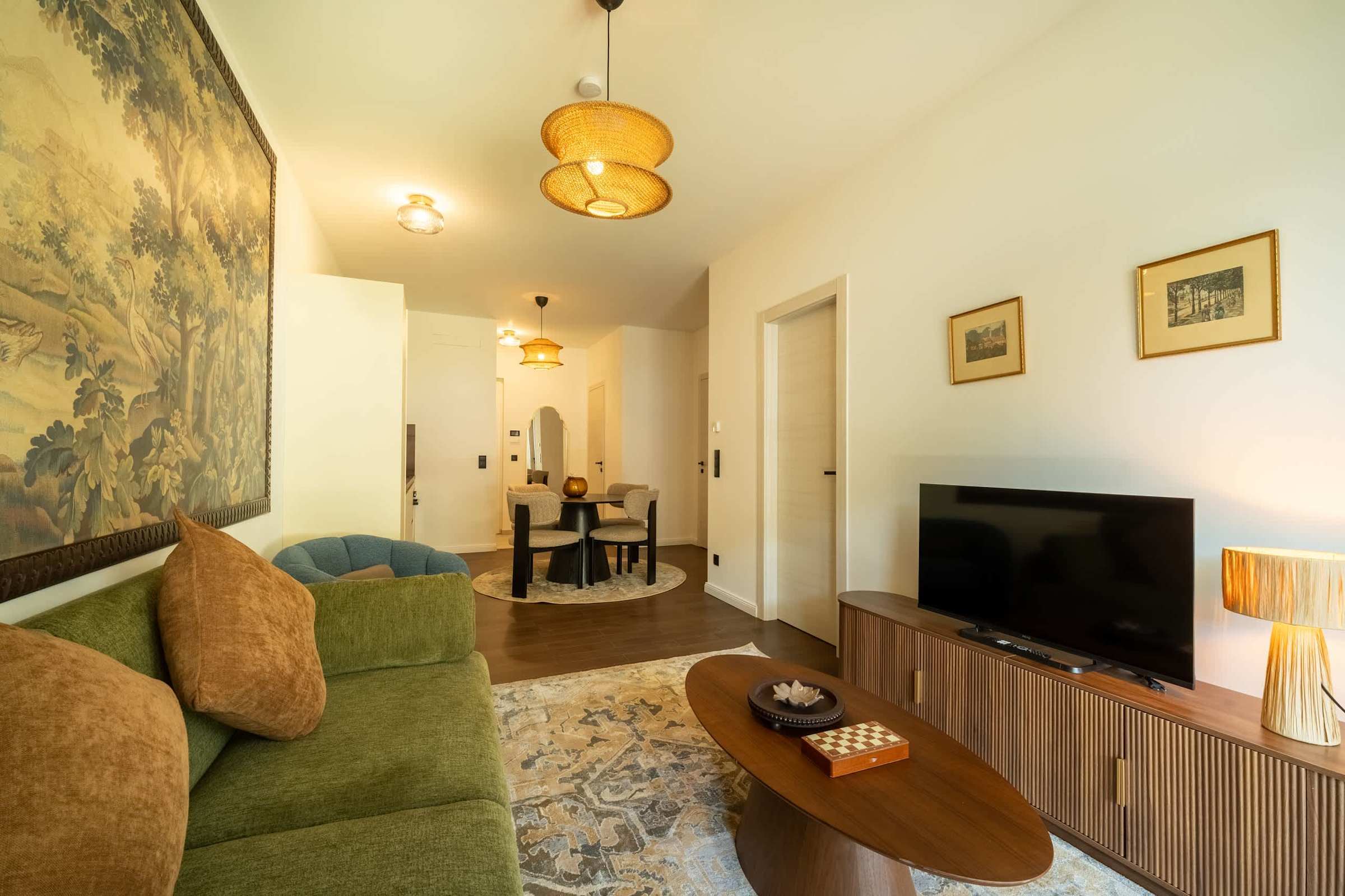 Living area with TV