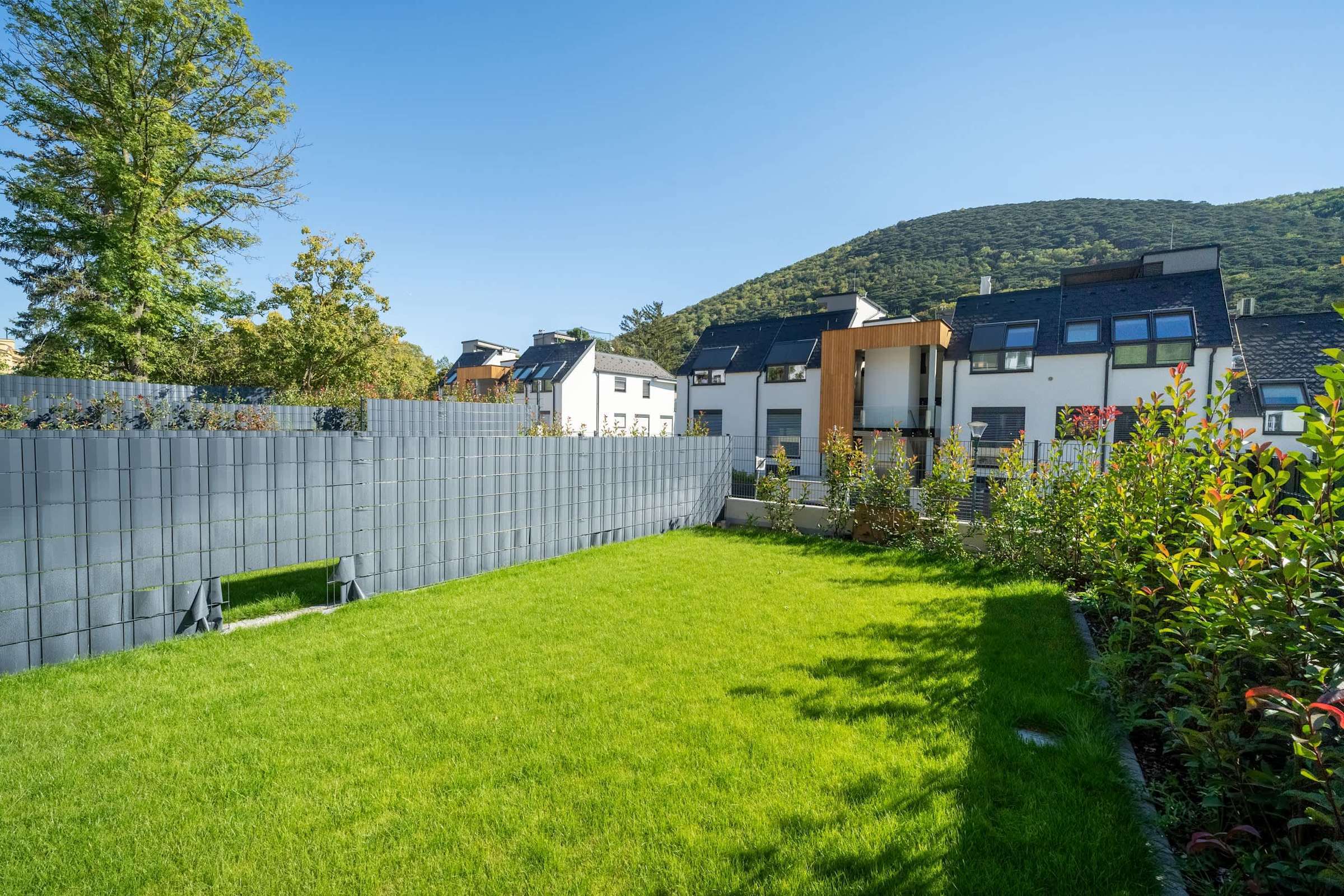 Private garden with views of the hills