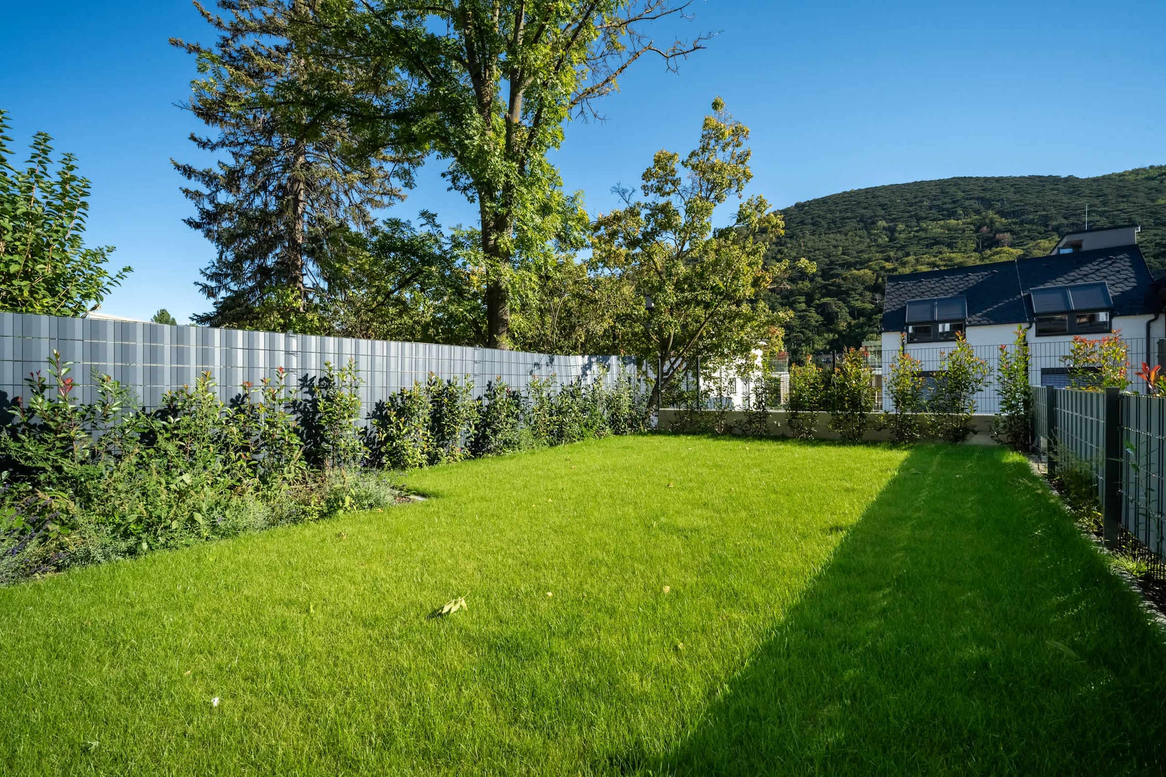 Private garden lawn