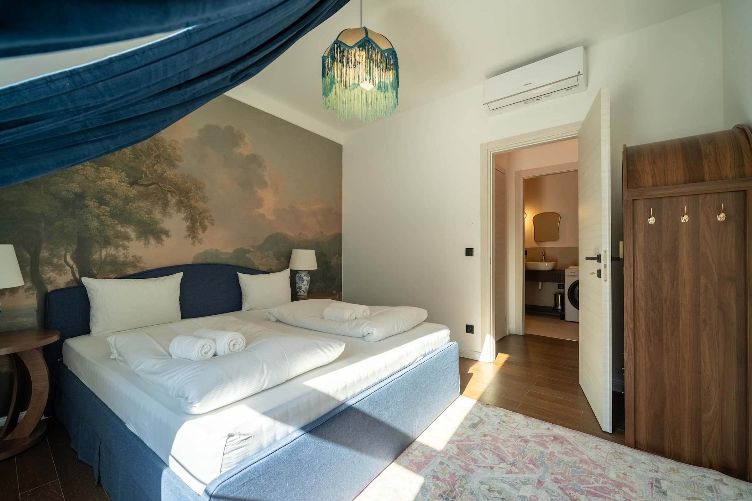 Bedroom 3 with landscape mural